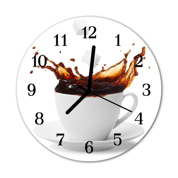 Ronde glazen klok Koffie