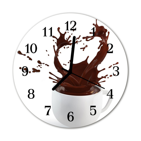 Ronde glazen klok Koffie