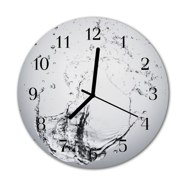 Ronde glazen klok Water