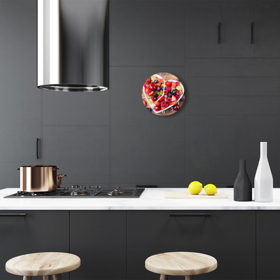 Ronde glazen klok Fruit