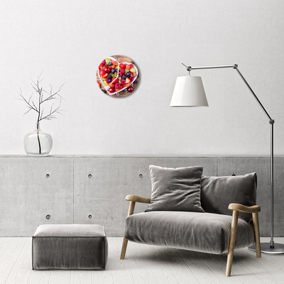 Ronde glazen klok Fruit