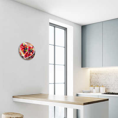 Ronde glazen klok Fruit
