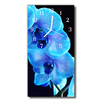 Glazen klok rechthoekige Blauwe bloem