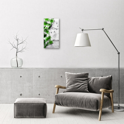 Glazen klok rechthoekige Kunst canvas hout groen