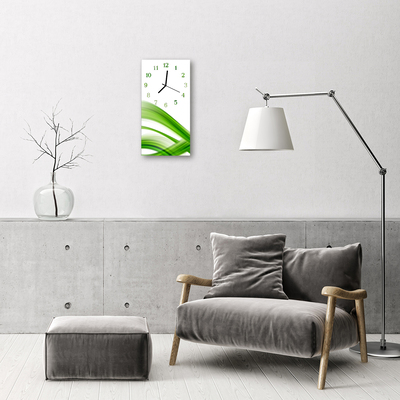 Glazen klok rechthoekige Abstracte groene graphics