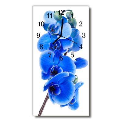 Glazen klok rechthoekige Blauwe orchideebloemen