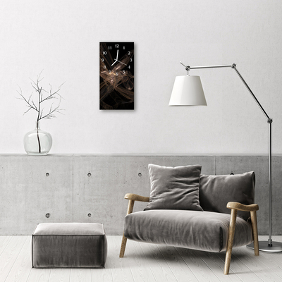 Rechthoekige glas klok Kunst abstractie grafisch zwart