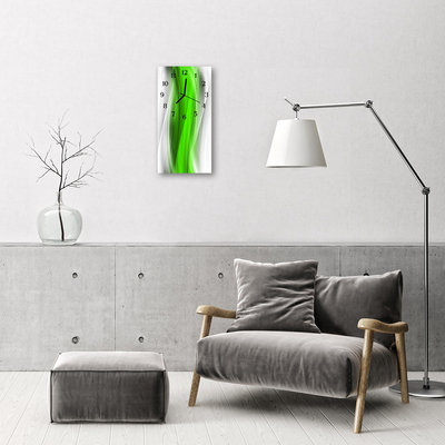 Rechthoekige glas klok Kunst abstractie groen