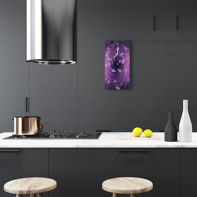 Rechthoekige glas klok Universum. Purple galaxy