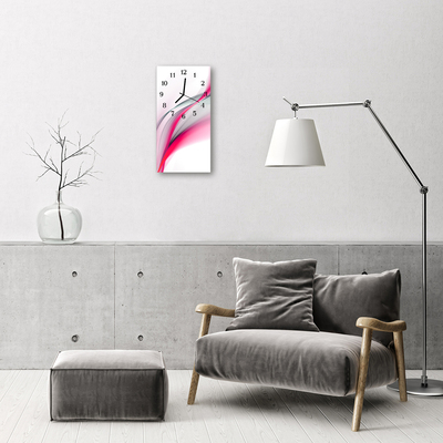 Rechthoekige glas klok Kunst abstractie roze