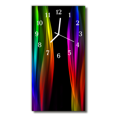 Rechthoekige glas klok Moderne regenboogkleuren