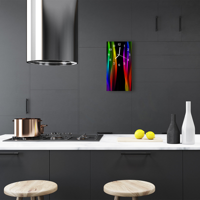 Rechthoekige glas klok Moderne regenboogkleuren