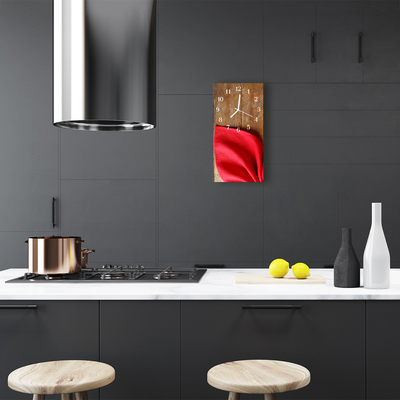 Rechthoekige glas klok Keuken servet kleurrijk hout