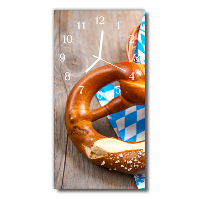 Rechthoekige glas klok Cuisine precel kleurrijk brood