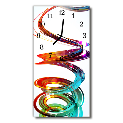 Rechthoekige glas klok Kunst spiraal kleurrijk