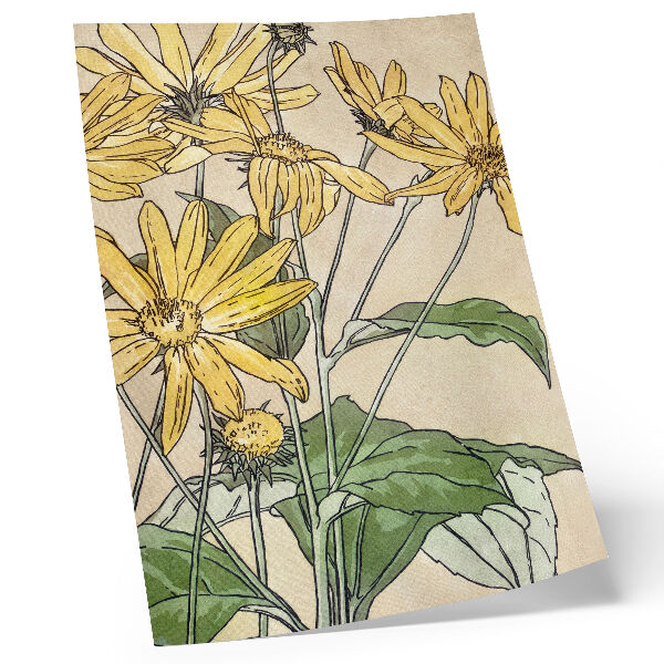 Wandposter Zonnebloemen (1915) van Hannah Borger Overbeck