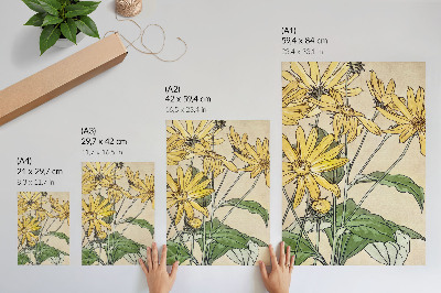Wandposter Zonnebloemen (1915) van Hannah Borger Overbeck