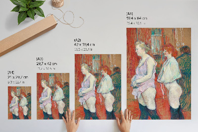 Poster Rue des Moulins (1894) schilderij met hoge resolutie van Henri de Toulouse-Lautrec