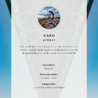 Poster Vakwerkbrugconstructie symmetrie moderniteit