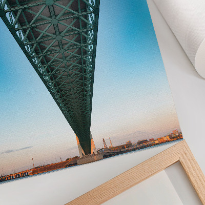 Poster Vakwerkbrugconstructie symmetrie moderniteit