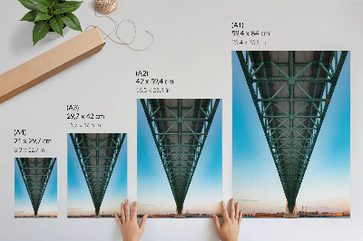 Poster Vakwerkbrugconstructie symmetrie moderniteit