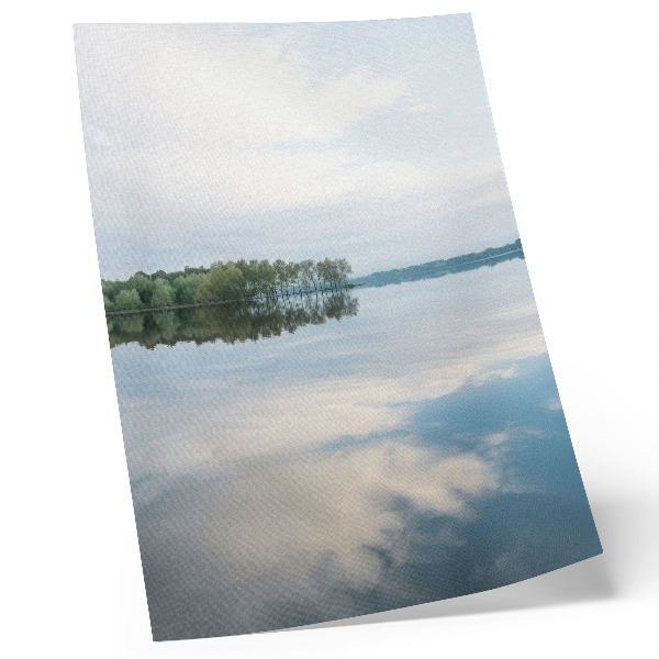 Decoratieve poster Rustig water, weerspiegeling van bomen in het landschap