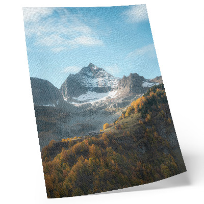 Poster Bergen en bossen in herfstkleuren