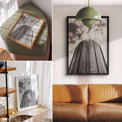 Decoratieve poster Moderne wolkenkrabber, symmetrie, elegantie