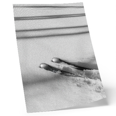 Poster Minimalisme wit grijs ski's schaduwen rust