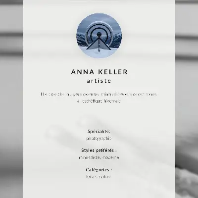 Poster minimalistisch ontwerp met witte en grijze ski's in schaduw voor een rustige uitstraling