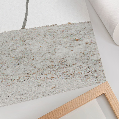Decoratieve poster Eenzame boom op een lichte achtergrond, minimalisme