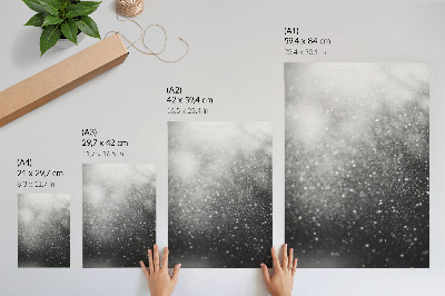 Poster Subtiele lichtgrijze bokeh-verfijning
