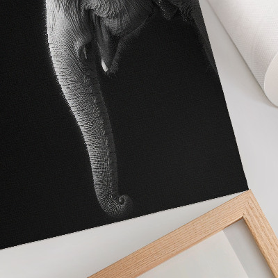 Decoratieve poster Monochroom portret van een olifant in profiel
