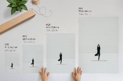 Wandposter Minimalisme, figuur, yoga, vrede, harmonie