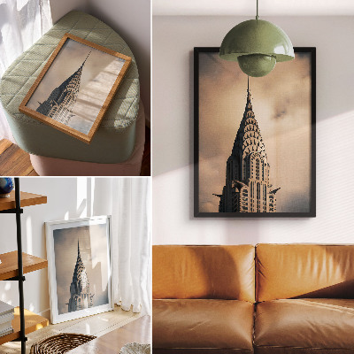 Poster Een elegante toren, visuele symmetrie en een rijkdom aan architectonische vormen.