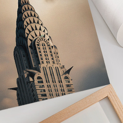 Poster Een elegante toren, visuele symmetrie en een rijkdom aan architectonische vormen.