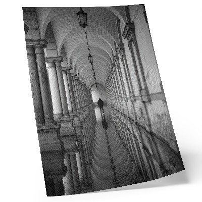 Decoratieve poster Monochromatische symmetrie architectuur perspectief
