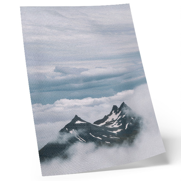 Poster Bergtoppen in de mist, rust, elegantie