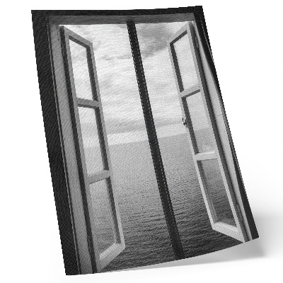 Decoratieve poster Open raam effect horizon rustruimte