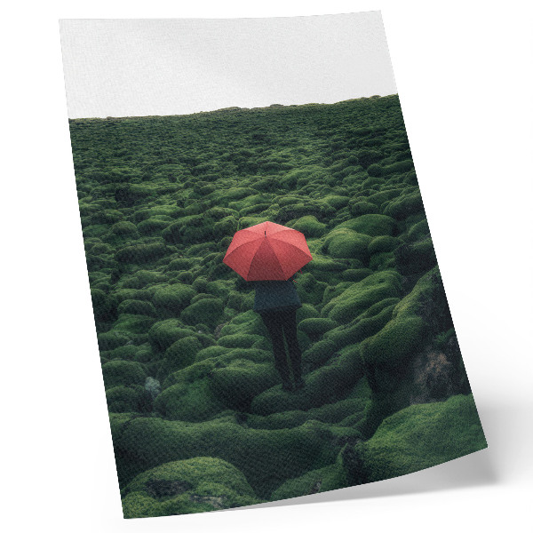 Poster Overheersend groen, rust, mysterieuze uitstraling, contrast