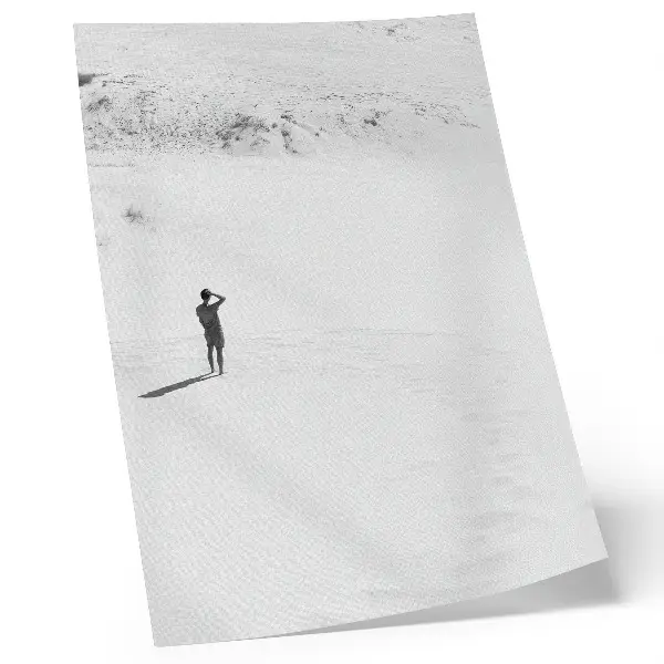 Decoratieve poster met thema minimalisme, eenzaamheid, ruimte en rust
