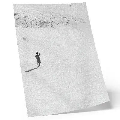 Decoratieve poster met thema minimalisme, eenzaamheid, ruimte en rust