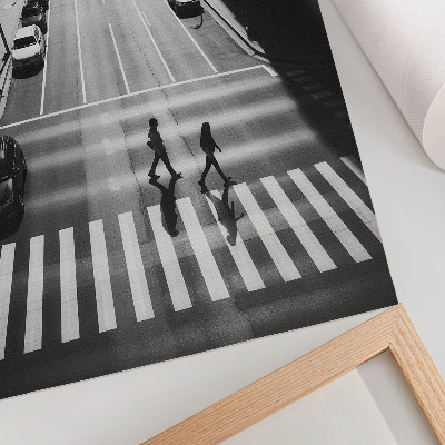 Decoratieve poster Stedelijk tafereel in zwart-wit met een moderne uitstraling.