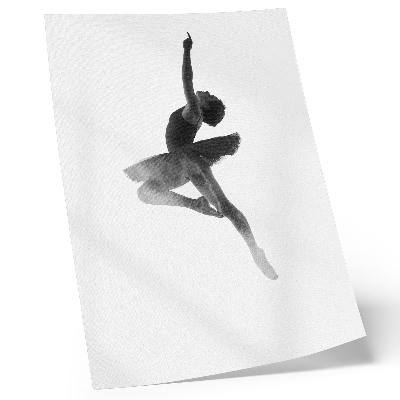 Decoratieve poster Het elegante silhouet van een danseres, vol dynamiek.