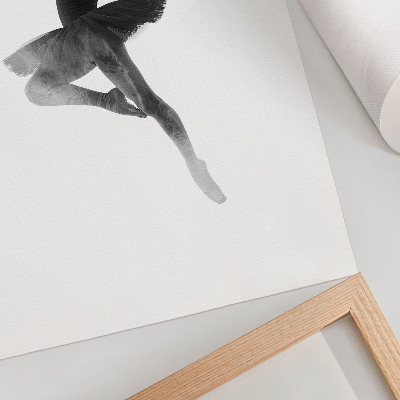 Decoratieve poster Het elegante silhouet van een danseres, vol dynamiek.