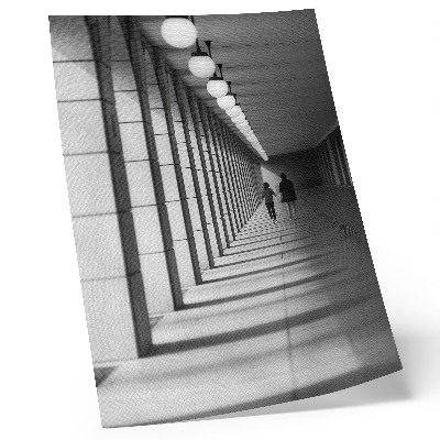 Wandposter Moderne architectuur, lange schaduwen, symmetrie