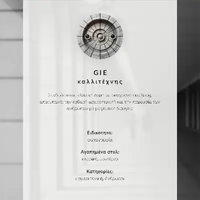 Wandposter moderne architectuur met lange schaduwen en symmetrie