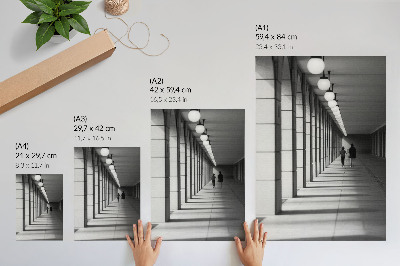Wandposter Moderne architectuur, lange schaduwen, symmetrie