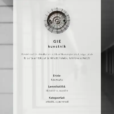 Wandposter moderne architectuur met lange schaduwen en symmetrie