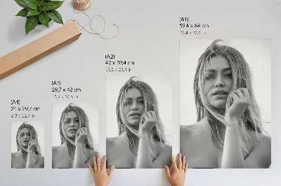 Wandposter Een portret van een vrouw vol emoties